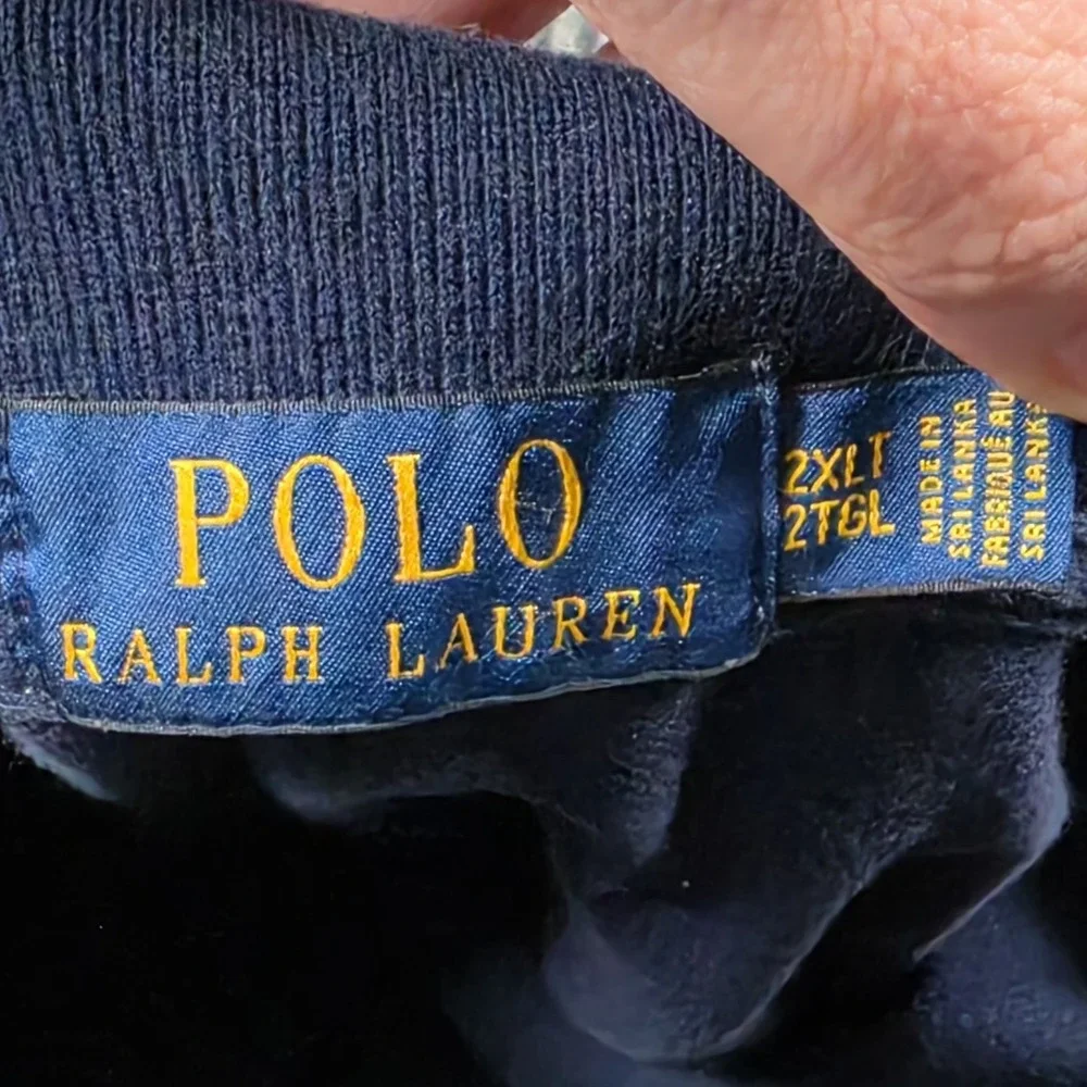 Polo Ralph Lauren Mens 2XLT‎ Tall Navy Blue Short Sleeve Polo Shirt Big Pony #3